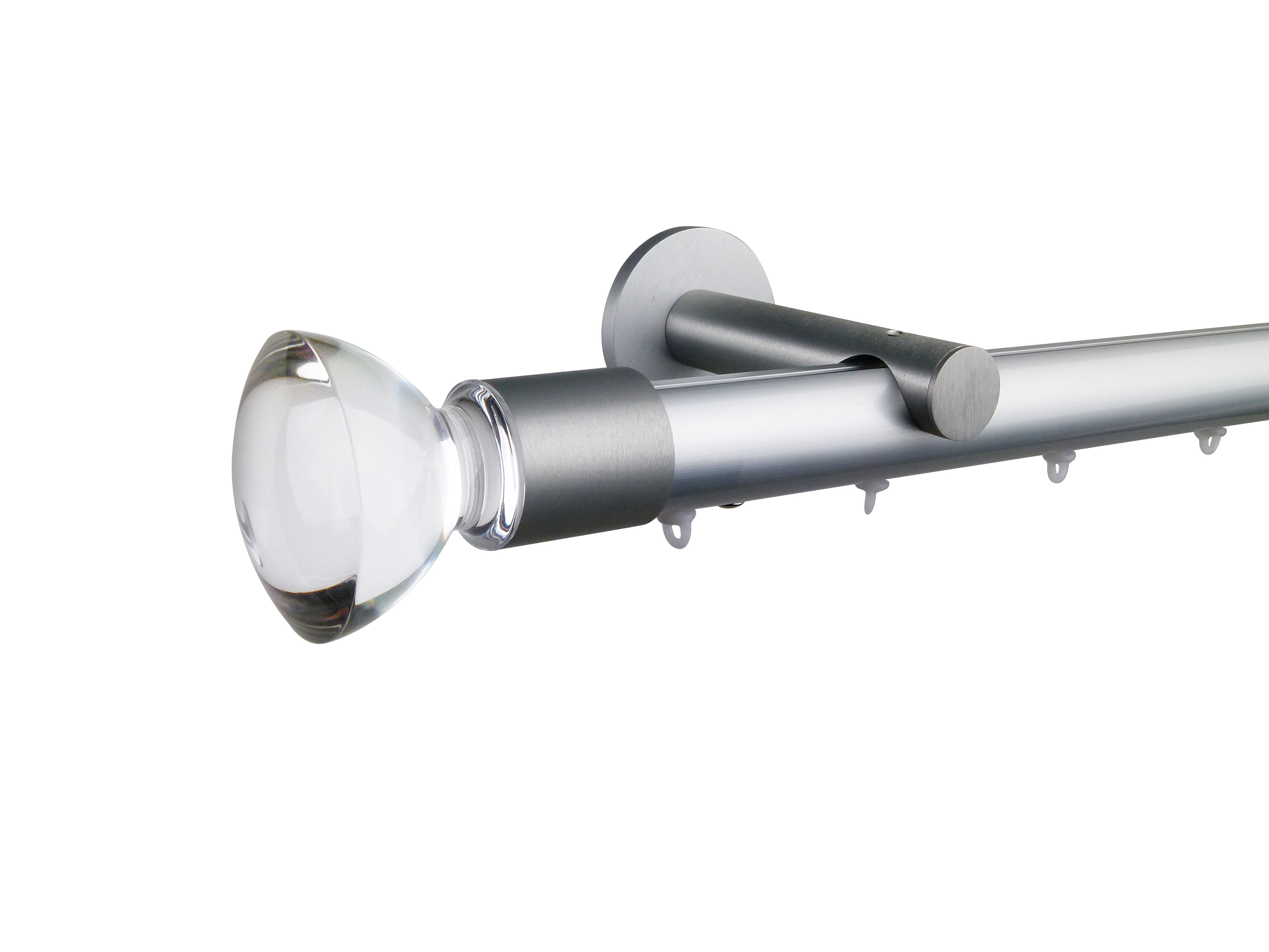 奧斯陸 Oslo HD35 都會奢華系列手動窗簾軌道 雙層 鋁本色