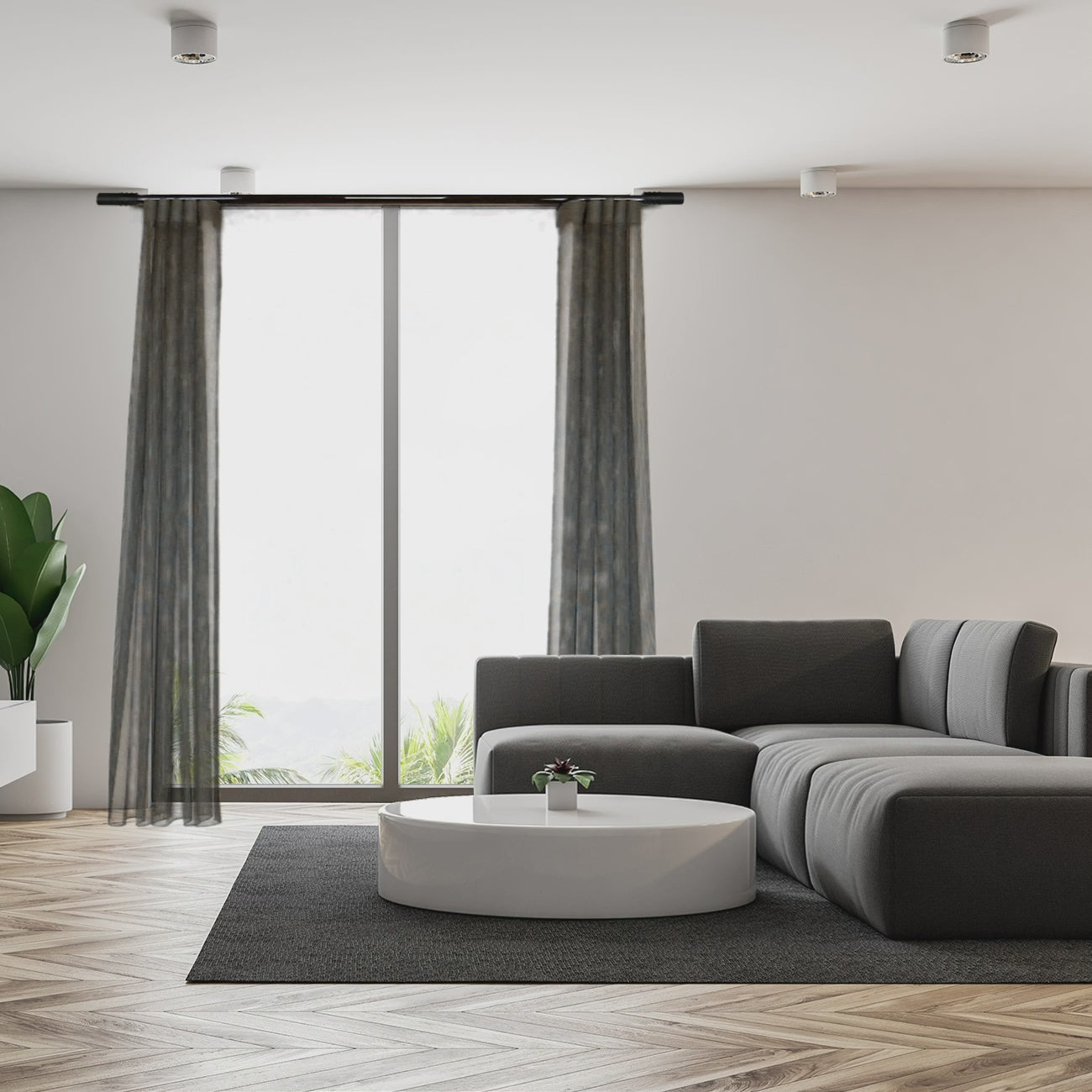 載入影片： 諾奧 Now MT35 現代簡約系列電動窗簾軌道窗紗組 單層 鋁本色