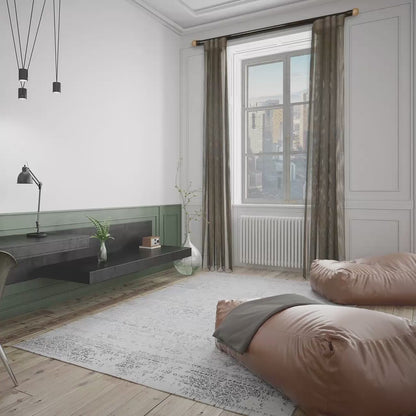 寇沃拉 Kouvola MT35 中期世紀現代系列電動窗簾軌道窗紗組 單層 鋁本色