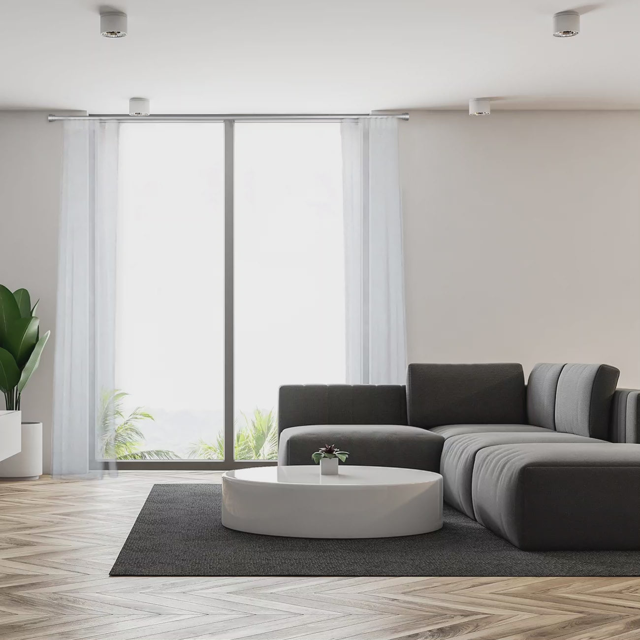 載入影片： 諾奧 Now HD35 現代簡約系列手動窗簾軌道 單層 鋁本色