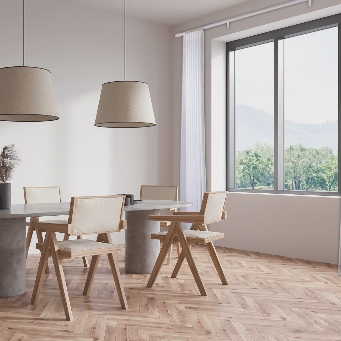 載入影片： 寇沃拉 Kouvola MT35 中期世紀現代系列電動窗簾軌道 雙層 白色