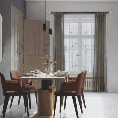 奧斯陸 Oslo MT35 都會奢華系列電動窗簾軌道窗紗組 單層 鋁本色