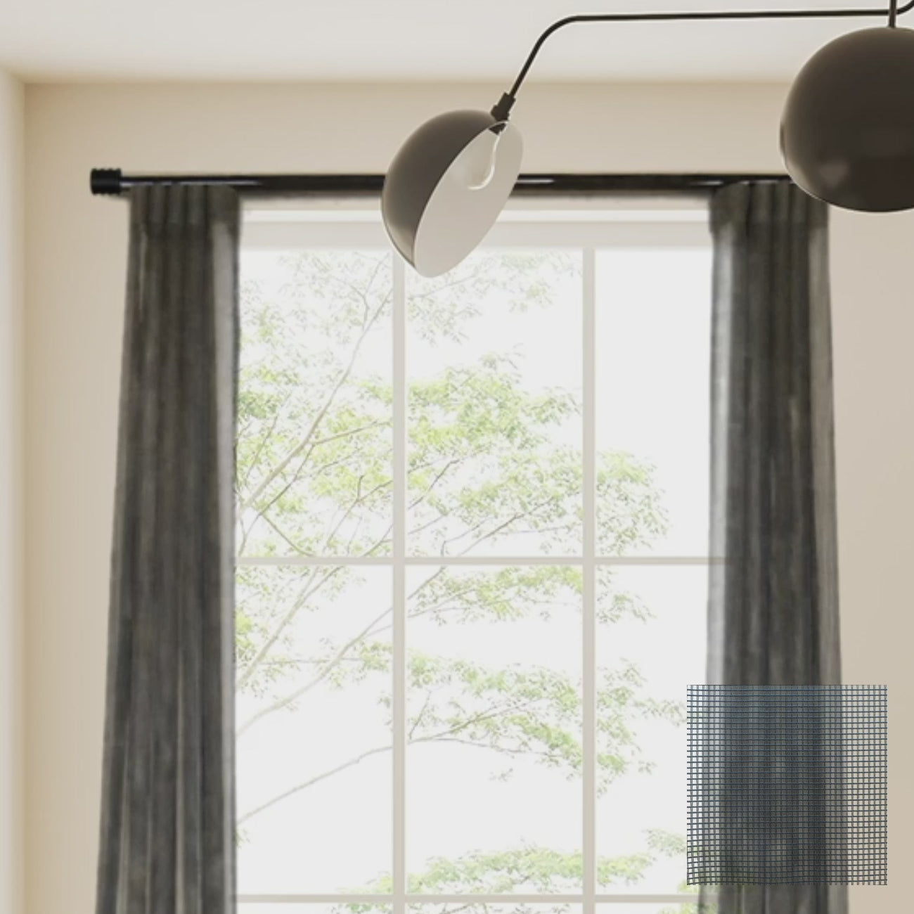 諾奧 Now HD35 現代簡約系列手動窗簾軌道 雙層 黑色