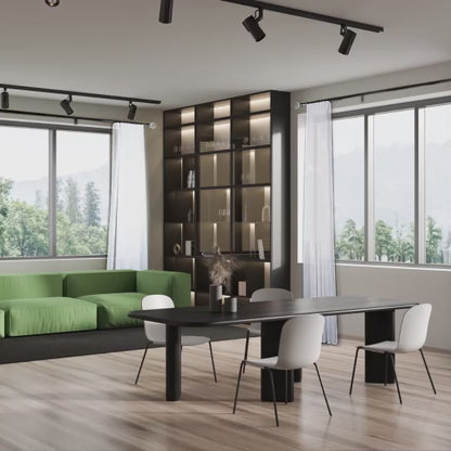 奧斯陸 Oslo MT35 都會奢華系列電動窗簾軌道 單層 黑色